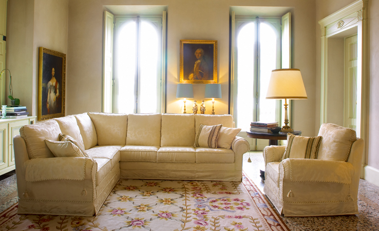 Комплект мягкой мебели Don Camillo - фабрика Biba Salotti. Диван, диван угловой, кресло.