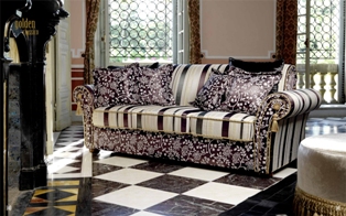 Комплект мягкой мебели Golden - фабрика Domingo Salotti. Диван, кресло.