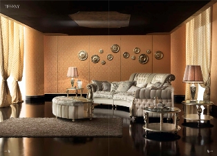 Итальянская мягкая мебель Tiffany от Paolo Lucchetta. Диван, кресло