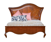 Кровать 120х200 деревянное изголовье с аппликациями «Капри» / «Capri» ART. KP209