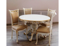Обеденный круглый стол со стульями La Cortigiana