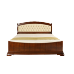 Кровать с обитым изголовьем Элеганс орех (Elegance Nuc)
