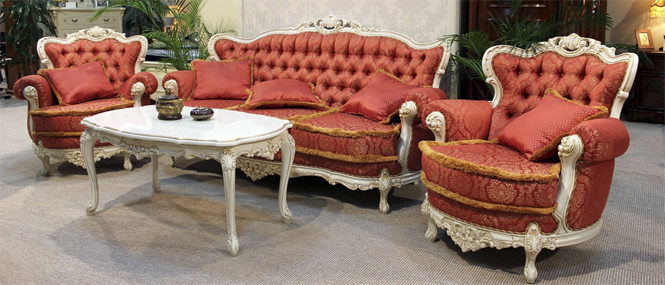 Румынская мягкая мебель для холла «Тамара» / «Tamara» цвет Bianco