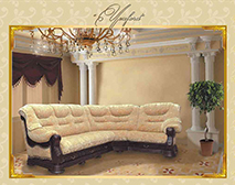 Румынская мягкая мебель Yexford (Уэксфорд) от фабрики «Prokess» (Прокесс). Угловой классический диван Yexford (Уэксфорд) в ткани
